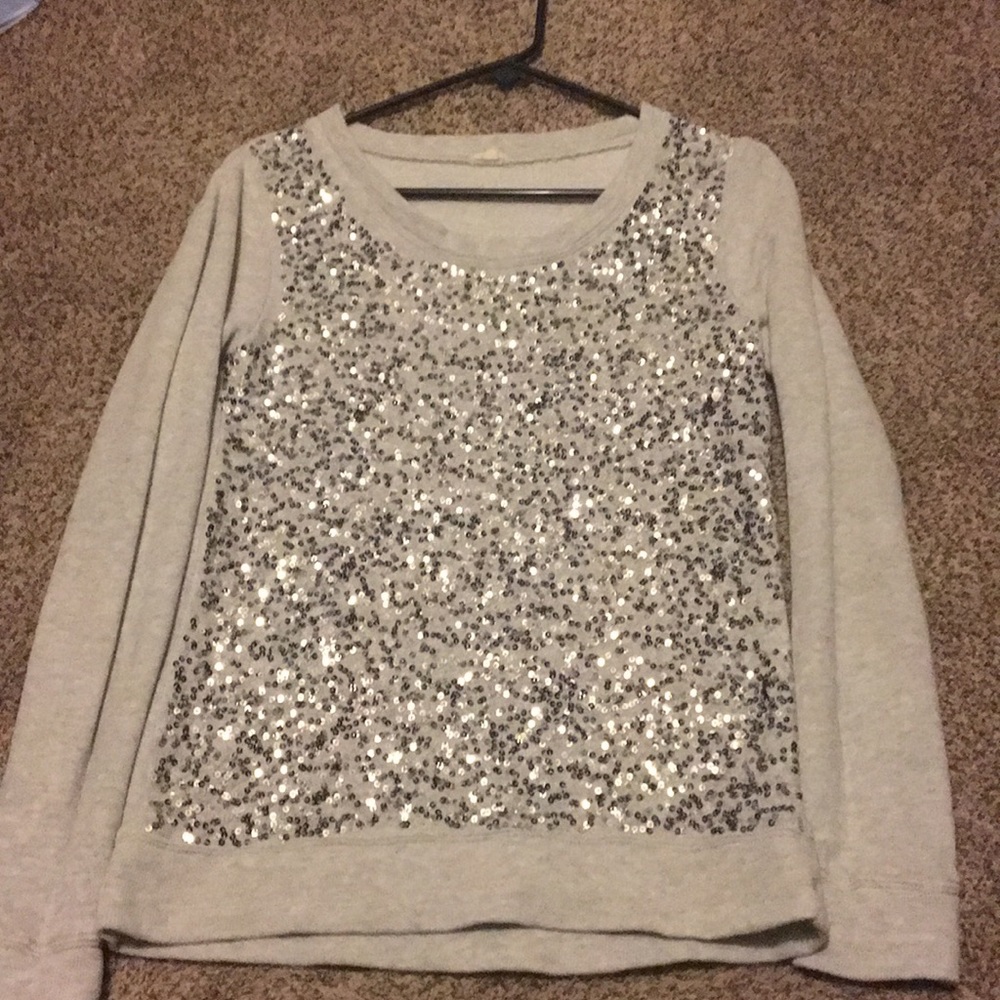 J.Crew XS sequin pull over
